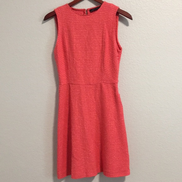 zara coral dress